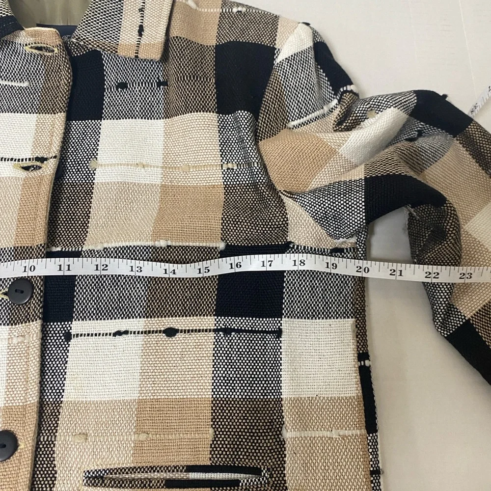 Ana’s Fashions, Women's Plaid Blazer - Black, Brown, Cream, Small